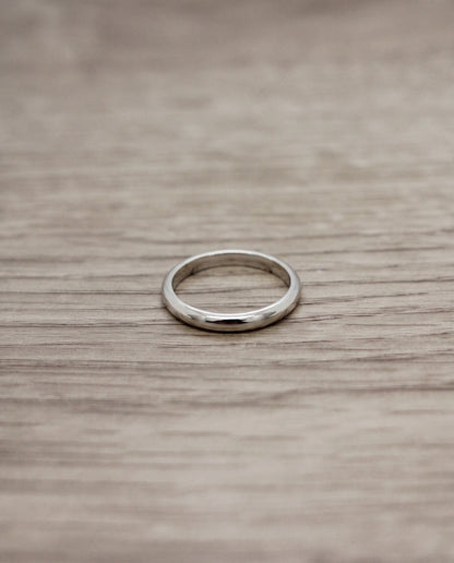 CB Design Curved slät vigselring 3,0 mm i platina