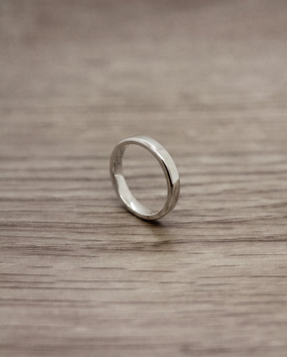 CB Design Smooth slät vigselring 3,5 mm i platina