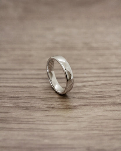 CB Design Smooth slät vigselring 5,0 mm i platina