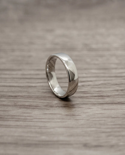 CB Design Smooth slät vigselring 6,0 mm i platina