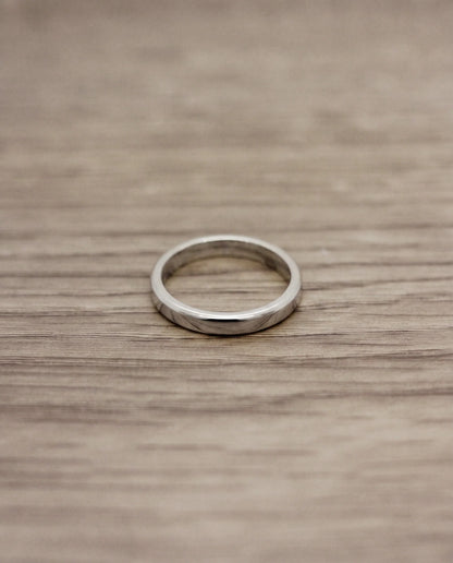 CB Design Smooth slät vigselring 3,0 mm i platina